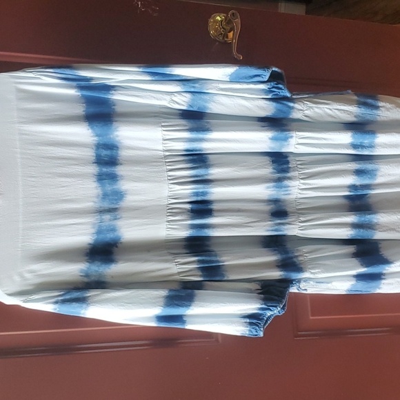 Simply Southern Blue Tie Dye and White Dress Long Sleeve Med⁹ - Picture 7 of 7